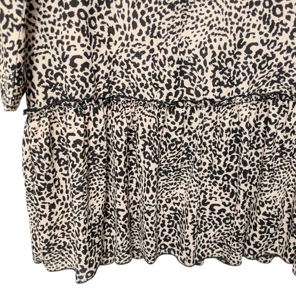 Allison Joy Evereve Long Sleeve Leopard Print Dress S - Picture 3 of 7